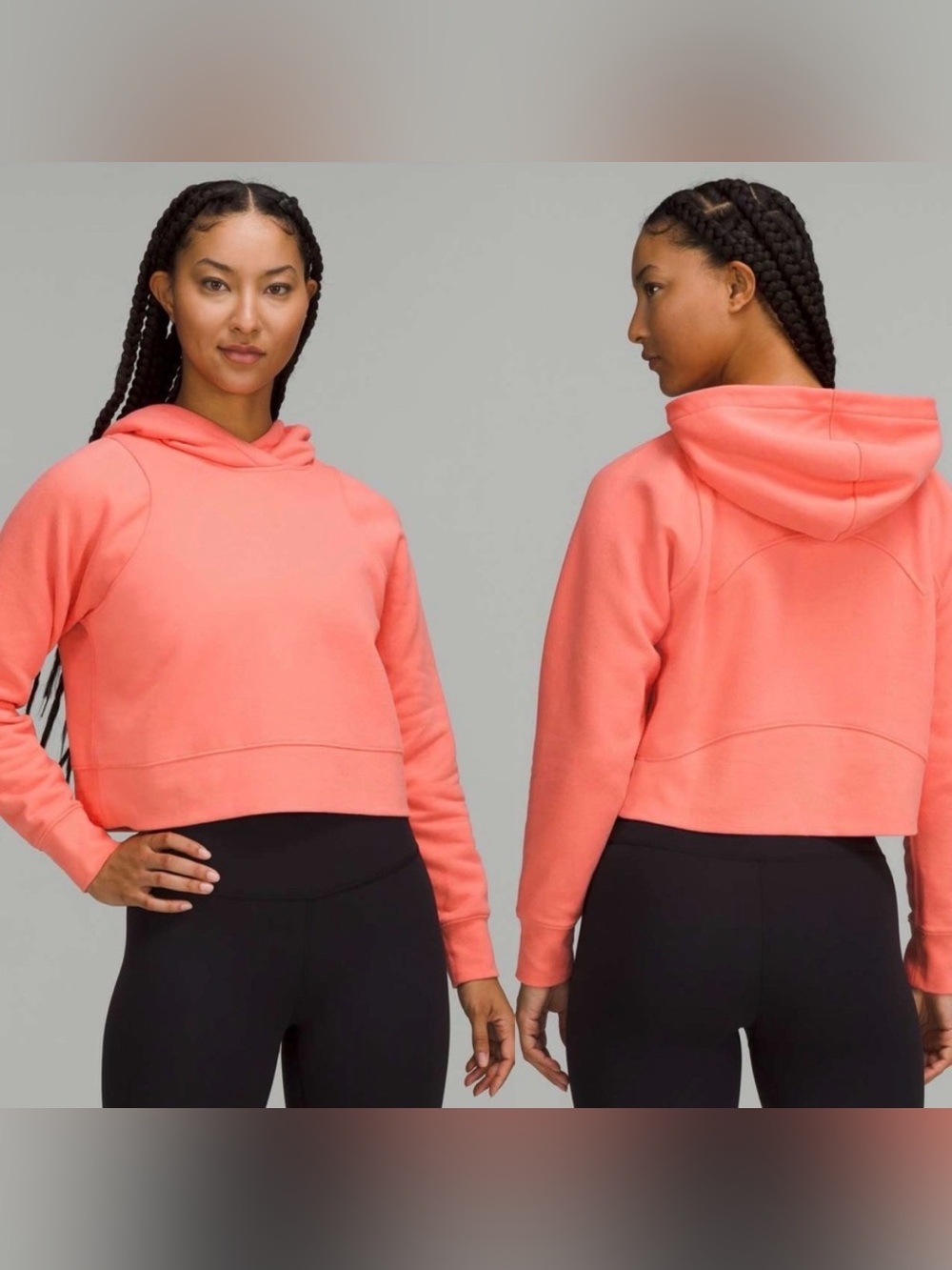 Lululemon All Yours Cropped Hoodie in Raspberry Cream - Picture 2 of 9